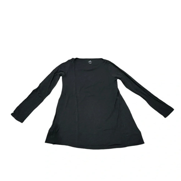 Gorgeous Jet black EUC J Jill Pima Boat Neck Tunic 100% Cotton Size Small - Picture 1 of 4